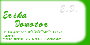 erika domotor business card